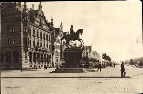 Ak Gdańsk Danzig, Partie am Denkmal