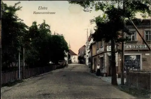 Ak Elstra in der Oberlausitz Sachsen, Kamenzer Straße, Warenhaus