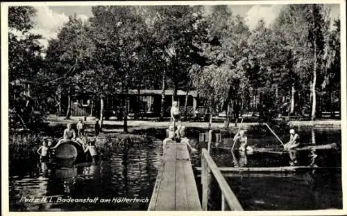 Ak Peitz in der Niederlausitz, Badeanstalt am Hälterteich