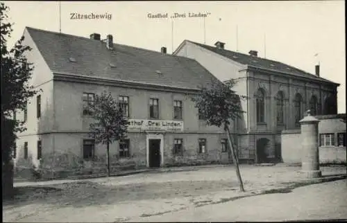 Ak Zitzschewig Radebeul Sachsen, Gasthof Drei Linden