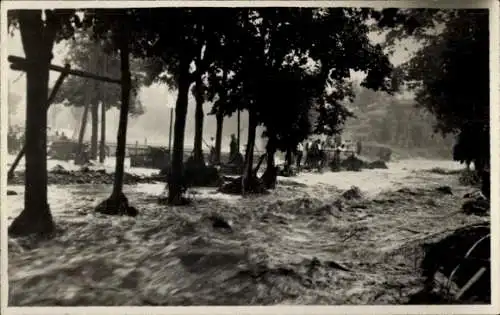 Foto Ak Johanngeorgenstadt im Erzgebirge, Teilansicht, Hochwasser