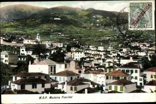 Ak Funchal Insel Madeira Portugal, Totalansicht