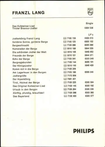 Ak Schauspieler und Sänger Franzl Lang, Jodlerkönig, Portrait, Autogramm