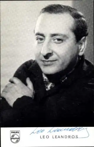 Ak Sänger Leo Leandros, Philips, Bananas Schabada, Autogramm