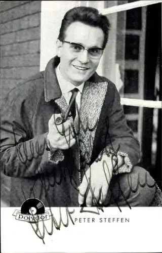 Ak Sänger Peter Steffen, Portrait, Autogramm