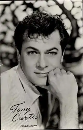 Ak Schauspieler Tony Curtis, Portrait, Autogramm