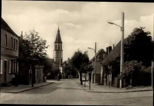 Ak Bad Düben an der Mulde Sachsen, Gustav Adolf Straße, Kirche