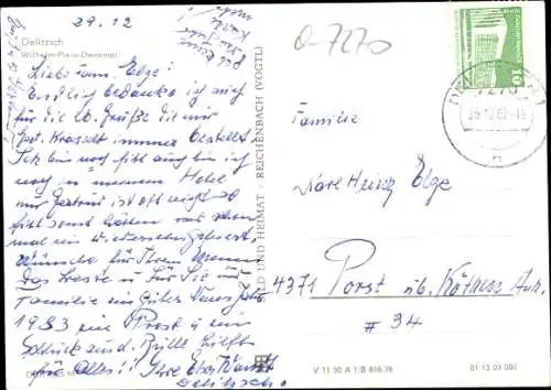 Ak Delitzsch in Sachsen, Wilhelm Pieck Denkmal