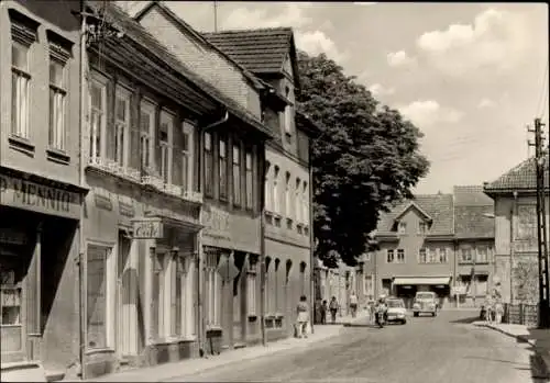 Ak Greußen in Thüringen, Steinweg, HO Cafe, Geschäft Mennig