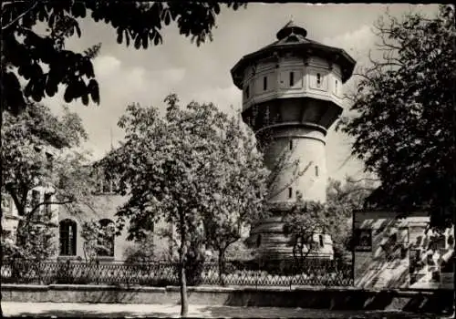 Ak Riesa an der Elbe, Am Wasserturm, Plakatwand