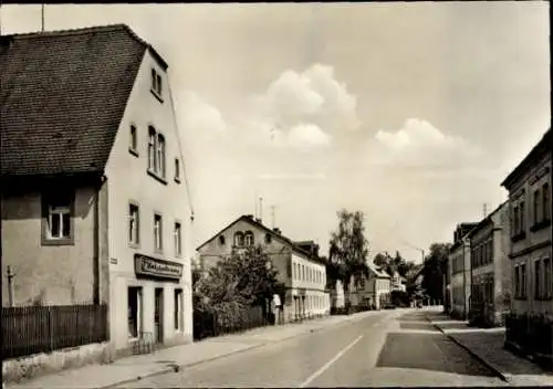 Ak Ostrau in Sachsen, Karl Marx Straße, Geschäftshaus