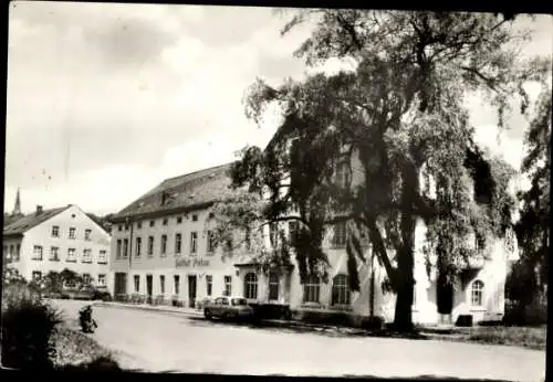 Ak Pockau im Erzgebirge Sachsen, Gasthof, Außenansicht