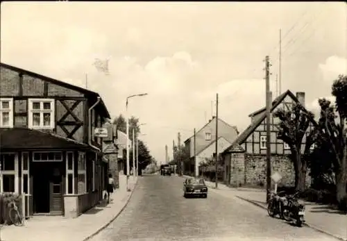 Ak Lychen in der Uckermark, Straßenpartie, Cafe Alte Mühle