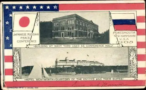 Ak Portsmouth New Hampshire USA, Japanese Russian Peace Conference, Hotel Wentworth