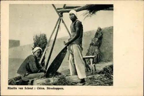 Ak China, Missien van Scheut, Strookappers