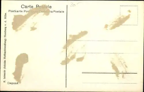 Litho Schachspiel, 2 Könige geben sich die Hand, Schachfiguren