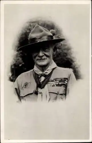 Ak Robert S. S. Baden-Powell, Pfadfinder, Portrait