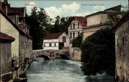 Ak Göttingen in Niedersachsen, Partie am Leinekanal