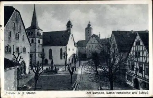 Ak Steinau an der Straße Hessen, Am Kumpen, Katharinenkirche und Schloss