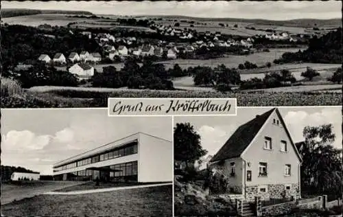 Ak Kröffelbach Waldsolms im Taunus Hessen, Panorama, Gasthof Bergfried