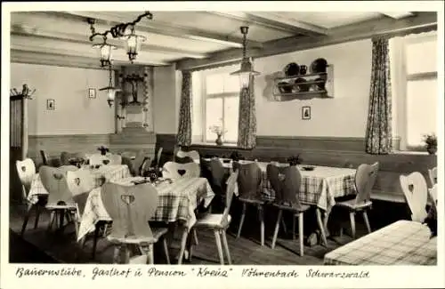 Ak Vöhrenbach im Schwarzwald, Gasthof Pension Kreuz, Bauernstube