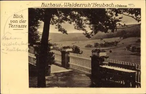 Ak Heubach im Odenwald Groß Umstadt Hessen, Kurhaus Waldesruh, Terrassenblick