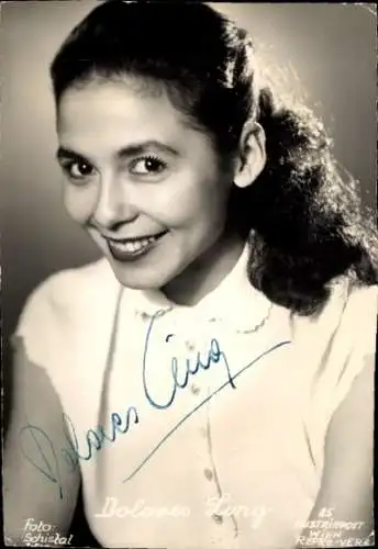 Foto Ak Schauspielerin und Sängerin Dolores Ling, Portrait, Autogramm