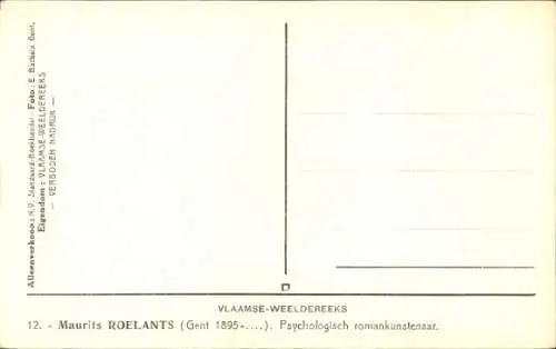 Ak Dichter und Schriftsteller Maurits Roelants, Porträt