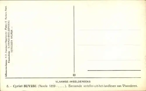 Ak Schriftsteller Cyriel Buysse, Porträt