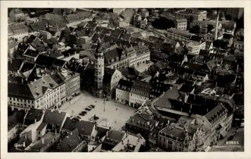 Ak Gera in Thüringen, Blick auf die Stadt, Fliegeraufnahme