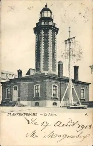 Ak Blankenberghe Westflandern, Leuchtturm