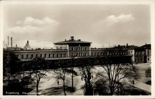 Ak Augsburg in Schwaben, Hauptbahnhof