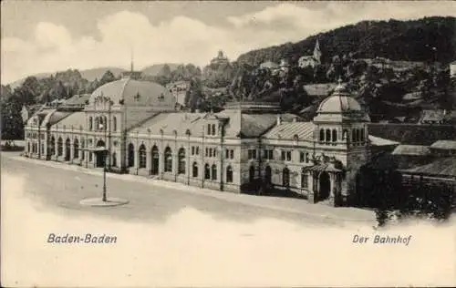 Ak Baden Baden am Schwarzwald, Bahnhof