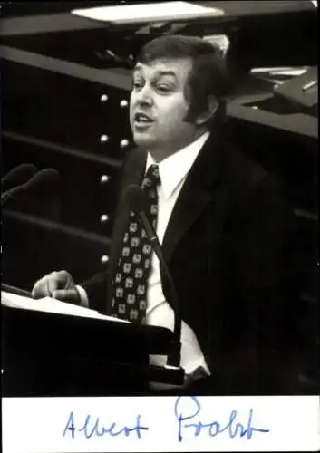 Ak Politiker Albert Probst, Portrait, Autogramm