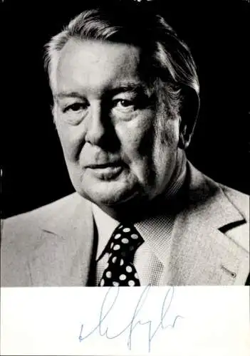 Ak Politiker John van Nes Ziegler, Oberbürgermeister von Köln, Portrait, Autogramm