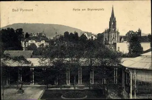 Ak Bad Pyrmont in Niedersachsen, Brunnenplatz