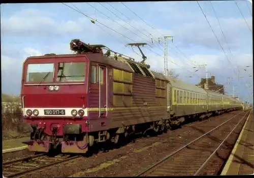 Ak Elektro-Zweisystem-Lokomotive 180 017-6 der Deutschen Reichsbahn