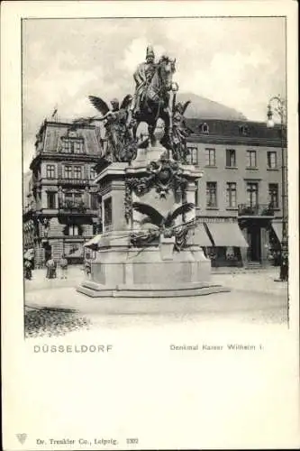 Ak Düsseldorf am Rhein, Denkmal Kaiser Wilhelm I.