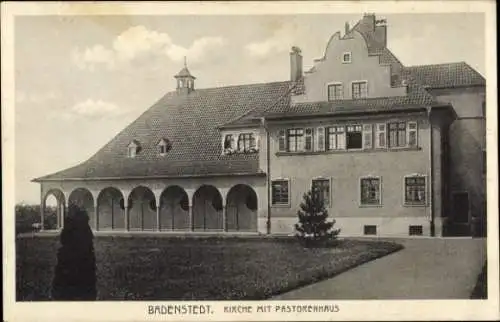 Ak Badenstedt Zeven in Niedersachsen, Kirche, Pastorenhaus