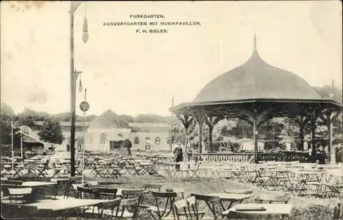 Ak Hansestadt Bremen, Parkgarten, Konzertgarten, Musikpavillon, F. H. Sieler