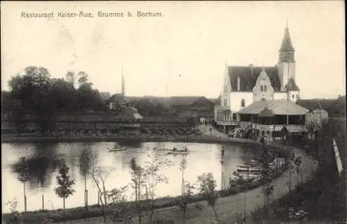 Ak Grumme Bochum im Ruhrgebiet, Restaurant Kaiser-Aue