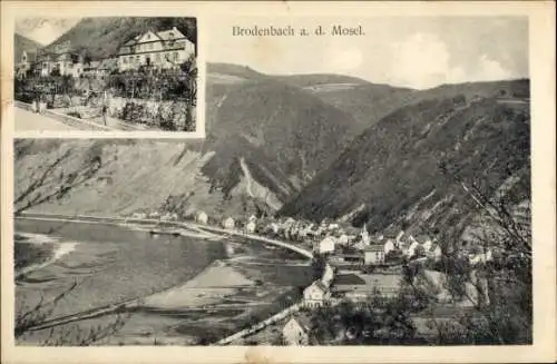 Ak Brodenbach an der Mosel, Panorama, Gasthof zur Post, Rechnung