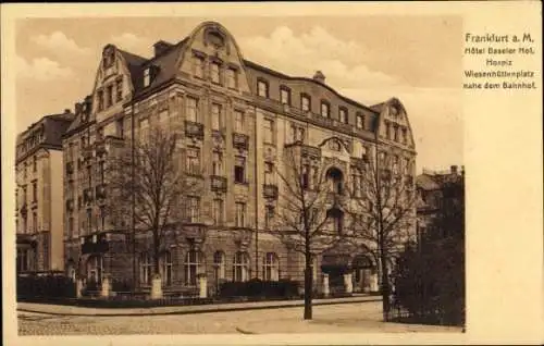 Ak Frankfurt am Main, Hotel Baseler Hof, Hospiz, Wiesenhüttenplatz