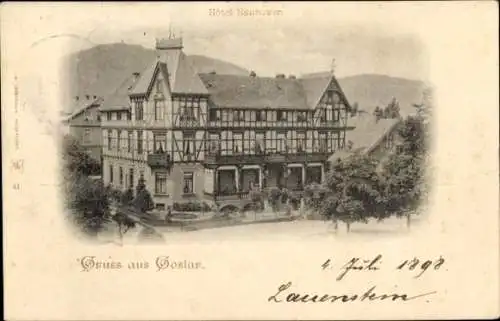 Ak Goslar am Harz, Hotel Hannover, Fachwerkhaus