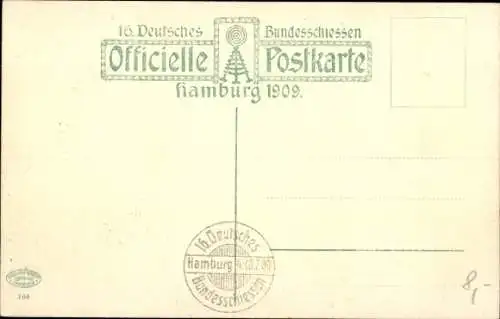 Ak Hamburg, 16. Dt. Bundesschießen 1909, Weinlokal, Sektkellerei Wachenheim