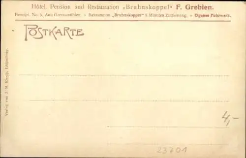 Ak Bruhnskoppel Malente in Ostholstein, Hotel Bruhnskoppel, Gedicht Klaus Groth