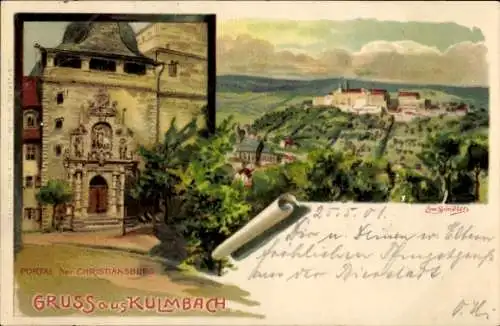 Künstler Ak Spindler, Erwin, Kulmbach in Oberfranken, Christiansburg, Portal