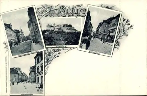 Ak Coburg in Oberfranken, Ketschengasse, Ketschentor, Veste Coburg