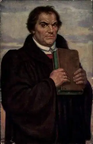 Künstler Ak Bauer, Karl, Reformator Martin Luther, Portrait