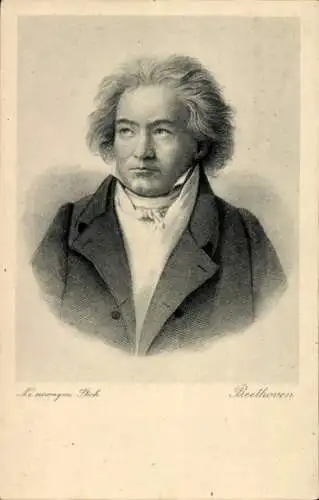 Künstler Ak Komponist Ludwig van Beethoven, Porträt